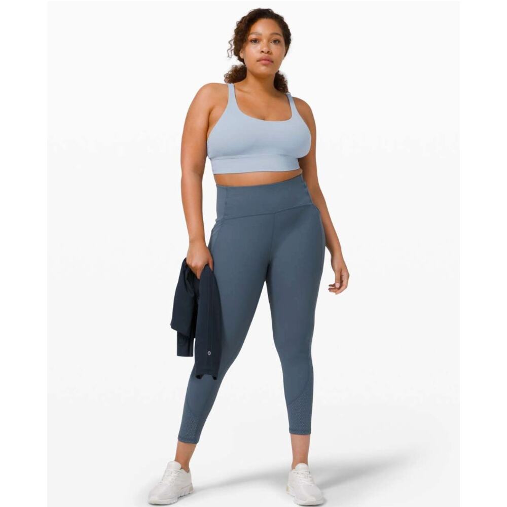 Lululemon Energy Longline Bra Chambray Size 8 EUC